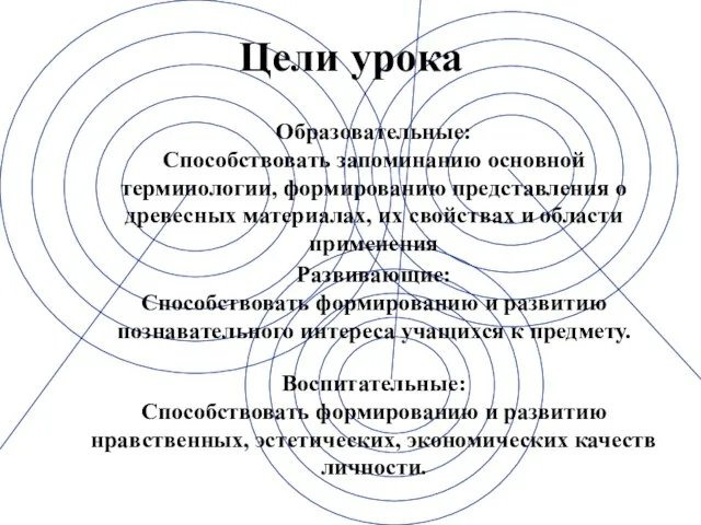 Цели урока Развивающие: Способствовать формированию и развитию познавательного интереса учащихся к предмету.