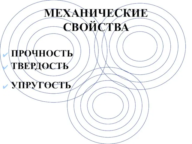 МЕХАНИЧЕСКИЕ СВОЙСТВА ПРОЧНОСТЬ ТВЕРДОСТЬ УПРУГОСТЬ