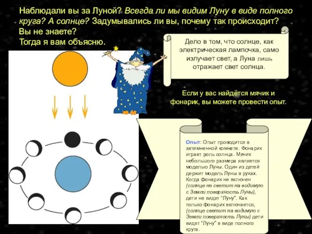 Наблюдали вы за Луной? Всегда ли мы видим Луну в виде полного