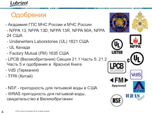 Академия ГПС МЧС России и МЧС России - NFPA 13, NFPA 13D,