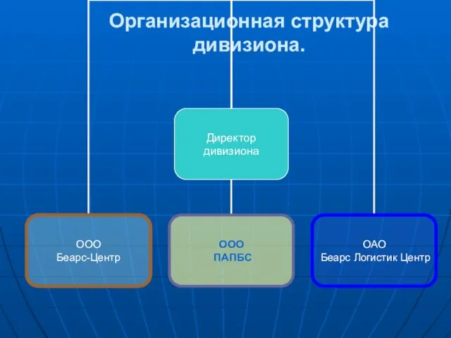 Организационная структура дивизиона.