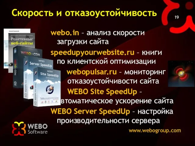 Скорость и отказоустойчивость webo.in – анализ скорости загрузки сайта speedupyourwebsite.ru – книги