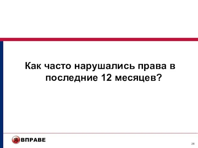 Как часто нарушались права в последние 12 месяцев?