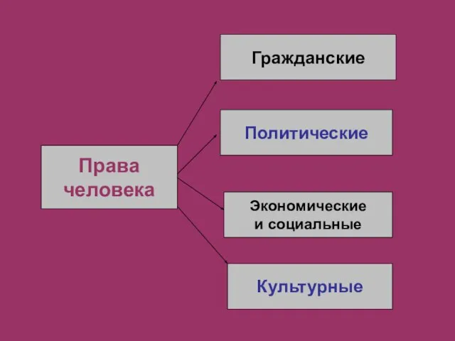 Права человека Гражданские Культурные Экономические и социальные Политические