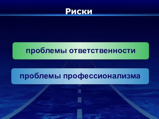 Риски проблемы ответственности проблемы профессионализма