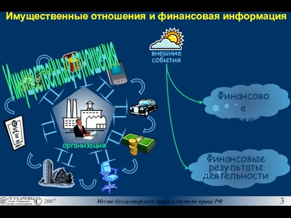 Имущественные отношения и финансовая информация организация Финансовое положение Финансовые результаты деятельности Имущественные отношения