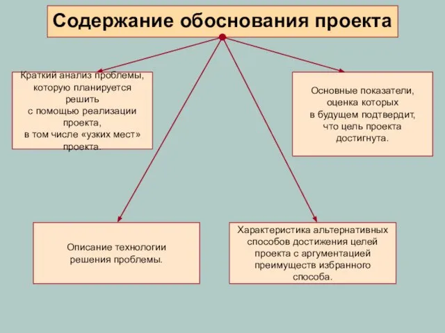 Содержание обоснования проекта Краткий анализ проблемы, которую планируется решить с помощью реализации