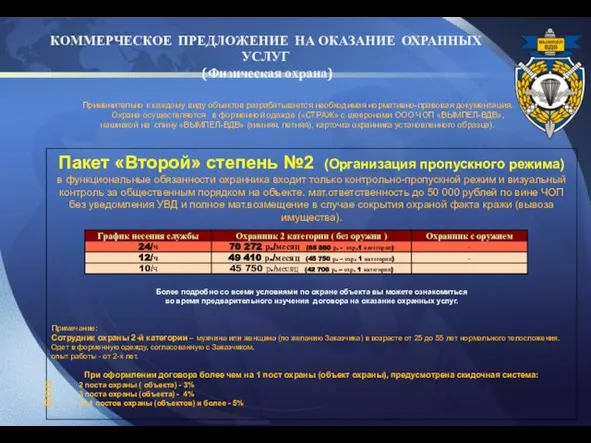 Применительно к каждому виду объектов разрабатывается необходимая нормативно-правовая документация. Охрана осуществляется в