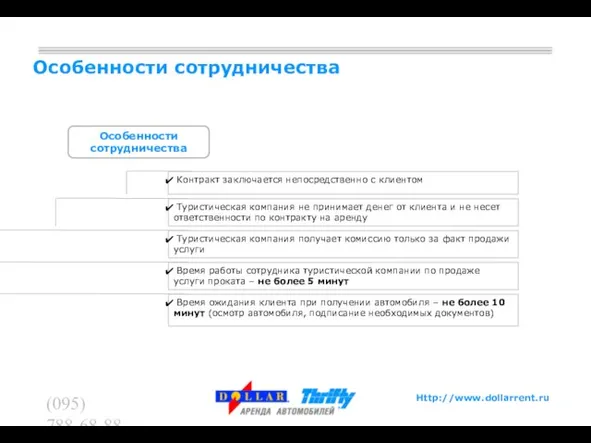 (095) 788-68-88 (095) 788-62-60 Особенности сотрудничества Особенности сотрудничества Туристическая компания не принимает