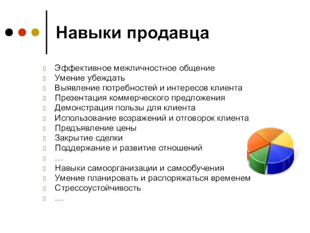 Навыки продавца Эффективное межличностное общение Умение убеждать Выявление потребностей и интересов клиента