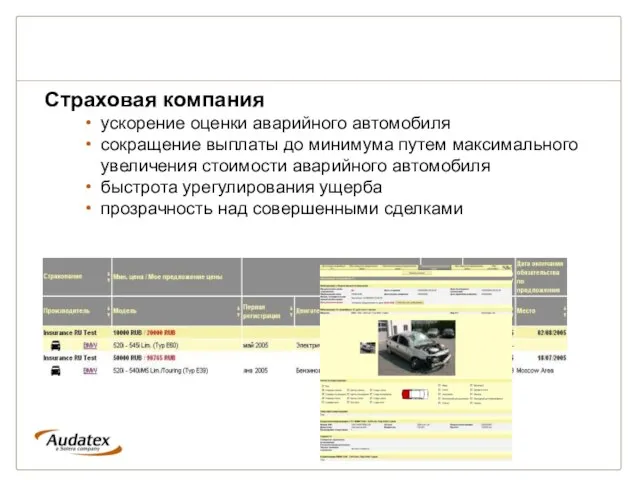 Страховая компания ускорение оценки аварийного автомобиля сокращение выплаты до минимума путем максимального