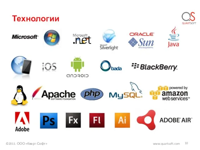 Технологии ©2011. ООО «Кварт-Софт» www.quartsoft.com