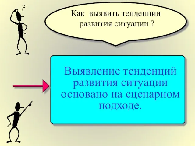 Как выявить тенденции развития ситуации ? Выявление тенденций развития ситуации основано на сценарном подходе.