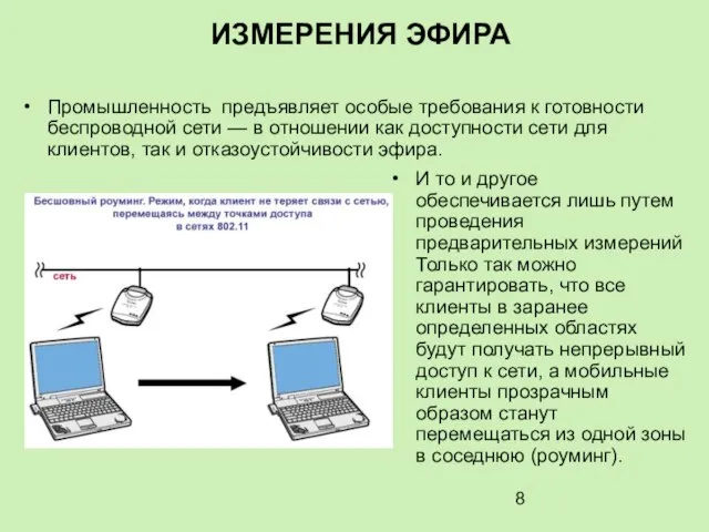 ИЗМЕРЕНИЯ ЭФИРА И то и другое обеспечивается лишь путем проведения предварительных измерений