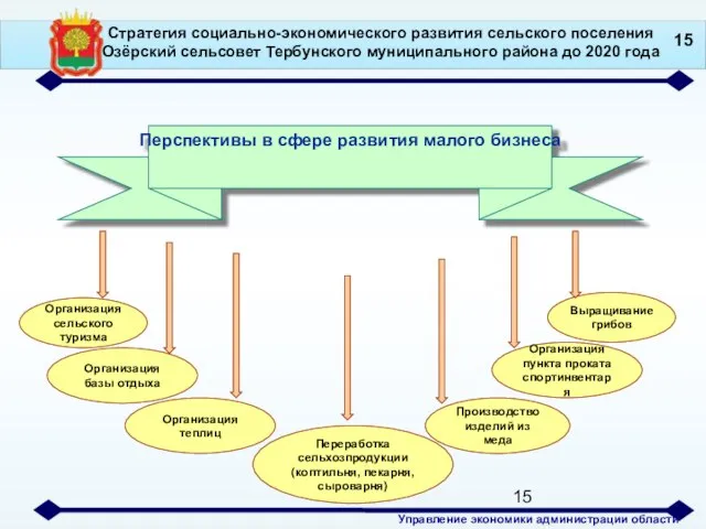 Стратегия социально-экономического развития сельского поселения Озёрский сельсовет Тербунского муниципального района до 2020