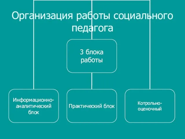 Организация работы социального педагога