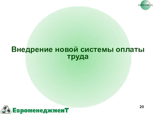 Внедрение новой системы оплаты труда