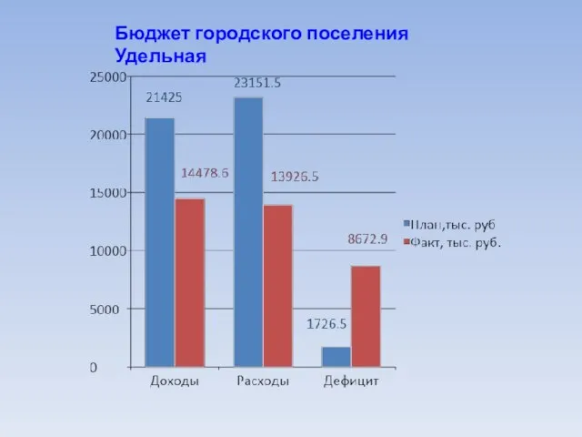 Бюджет городского поселения Удельная