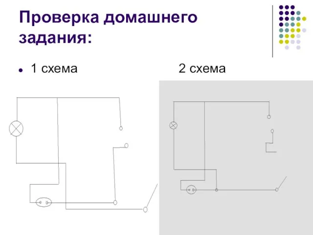 Проверка домашнего задания: 1 схема 2 схема