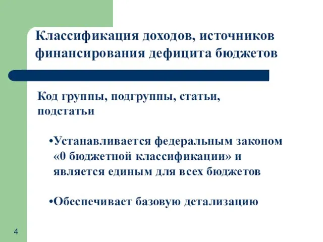 Классификация доходов, источников финансирования дефицита бюджетов Код группы, подгруппы, статьи, подстатьи Устанавливается