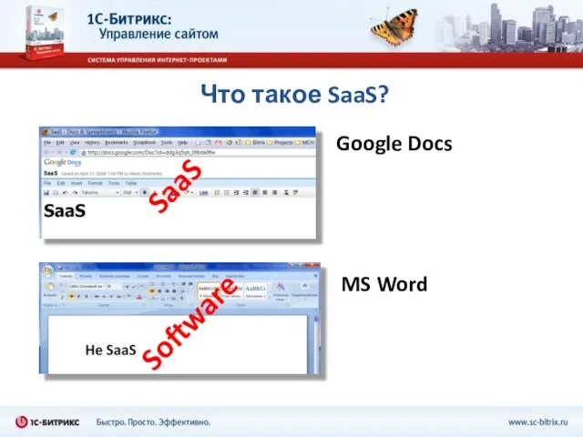 Что такое SaaS? Google Docs MS Word Software SaaS