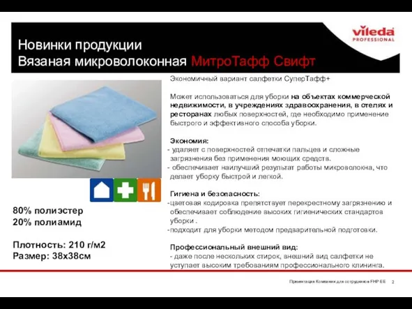 Новинки продукции Вязаная микроволоконная МитроТафф Свифт 80% полиэстер 20% полиамид Плотность: 210