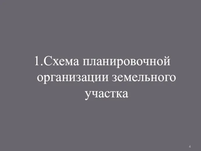 1.Схема планировочной организации земельного участка