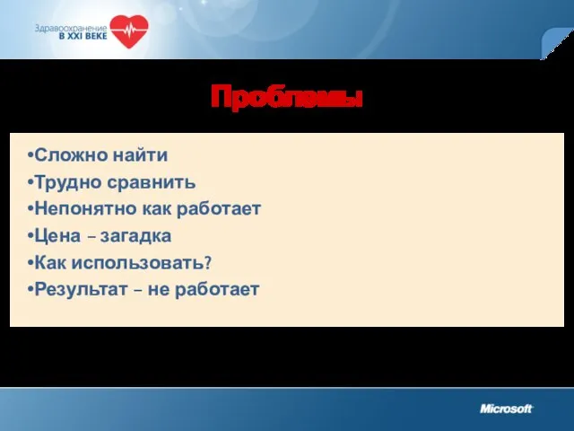 Проблемы Сложно найти Трудно сравнить Непонятно как работает Цена – загадка Как