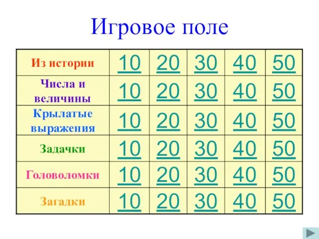 Игровое поле