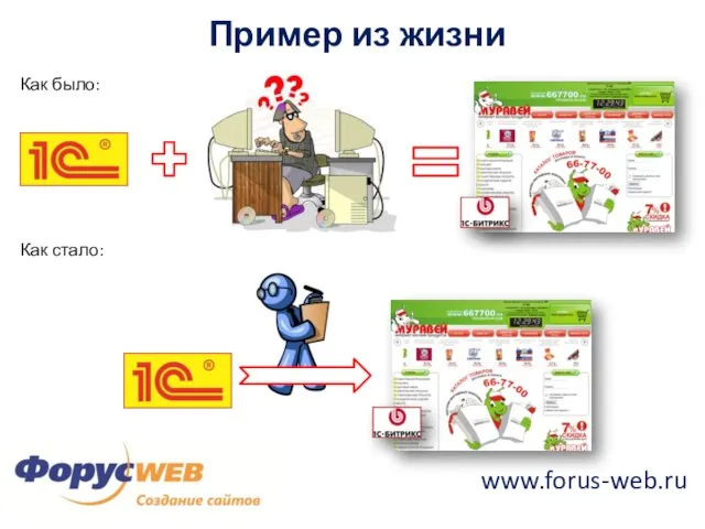 www.forus-web.ru Пример из жизни Как было: Как стало: