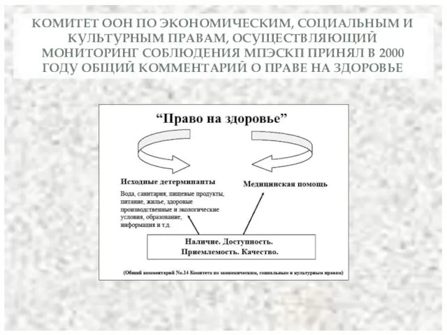 КОМИТЕТ ООН ПО ЭКОНОМИЧЕСКИМ, СОЦИАЛЬНЫМ И КУЛЬТУРНЫМ ПРАВАМ, ОСУЩЕСТВЛЯЮЩИЙ МОНИТОРИНГ СОБЛЮДЕНИЯ МПЭСКП