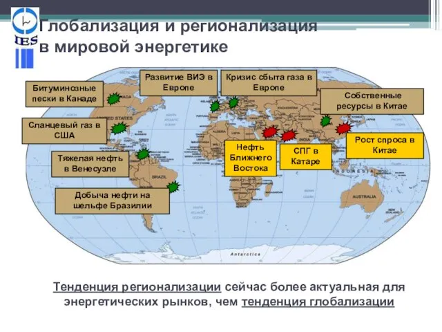 Глобализация и регионализация в мировой энергетике Битуминозные пески в Канаде Тенденция регионализации