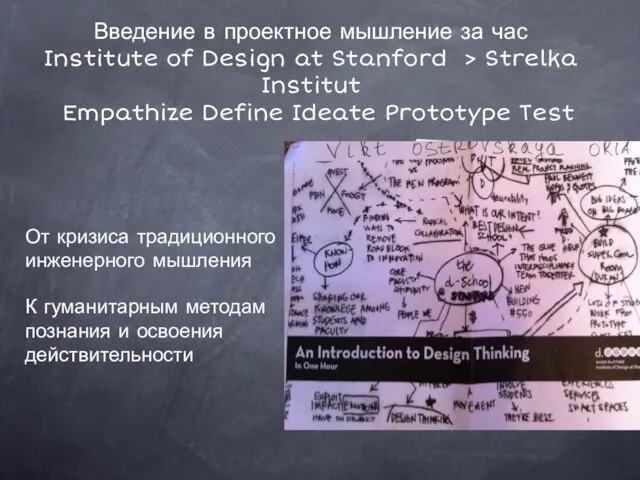 Введение в проектное мышление за час Institute of Design at Stanford >