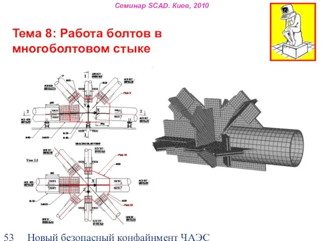 Новый безопасный конфайнмент ЧАЭС Тема 8: Работа болтов в многоболтовом стыке Семинар SCAD. Киев, 2010