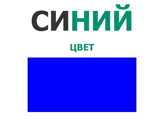 СИНИЙ ЦВЕТ