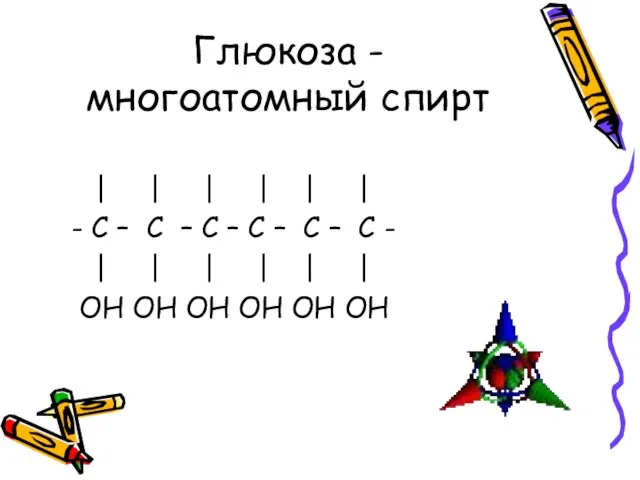 Глюкоза - многоатомный спирт | | | | | | - С