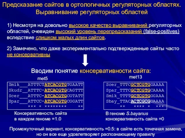 1) Несмотря на довольно высокое качество выравниваний регуляторных областей, очевиден высокий уровень