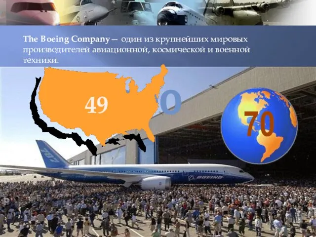 The Boeing Company— один из крупнейших мировых производителей авиационной, космической и военной