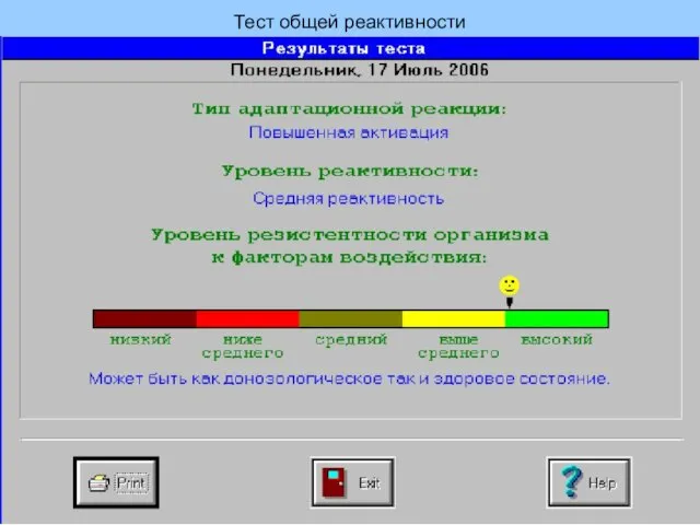 Тест общей реактивности