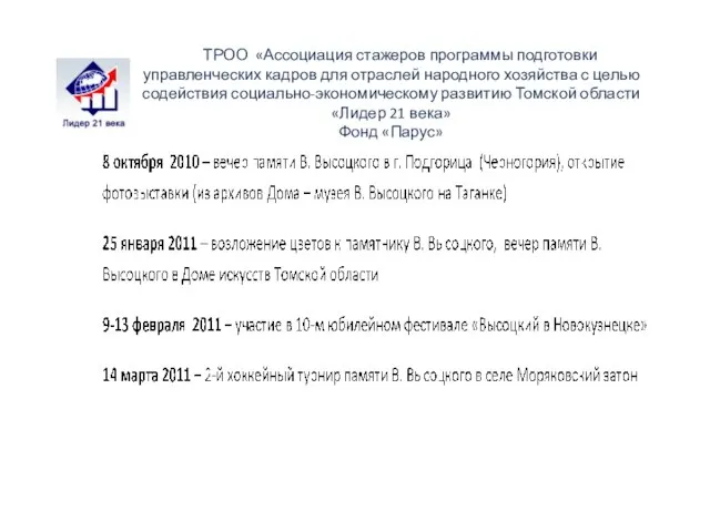 ТРОО «Ассоциация стажеров программы подготовки управленческих кадров для отраслей народного хозяйства с