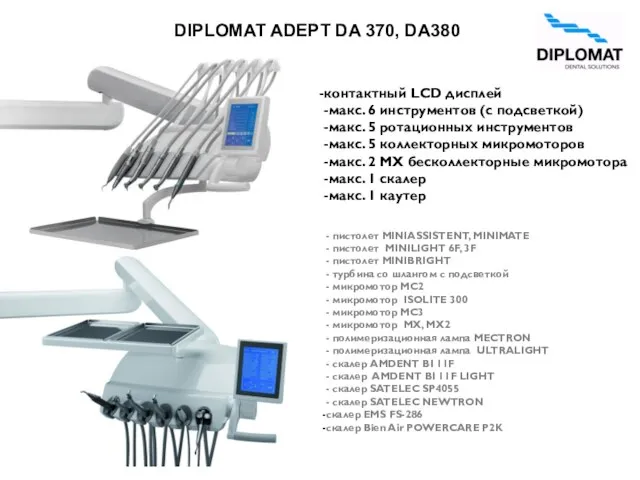 контактный LCD дисплей -макс. 6 инструментов (с подсветкой) -макс. 5 ротационных инструментов