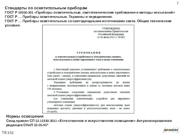 Стандарты по осветительным приборам ГОСТ Р 54350-201 «Приборы осветительные. светотехнические требования и