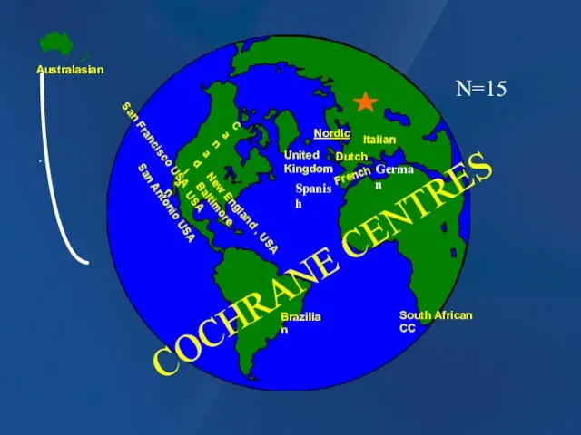 COCHRANE CENTRES Canadian San Francisco USA San Antonio USA Baltimore USA United