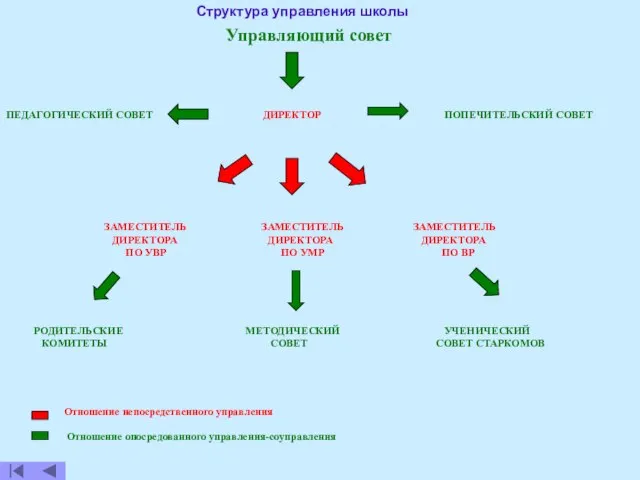 Управляющий совет ПЕДАГОГИЧЕСКИЙ СОВЕТ ДИРЕКТОР ПОПЕЧИТЕЛЬСКИЙ СОВЕТ ЗАМЕСТИТЕЛЬ ЗАМЕСТИТЕЛЬ ЗАМЕСТИТЕЛЬ ДИРЕКТОРА ДИРЕКТОРА