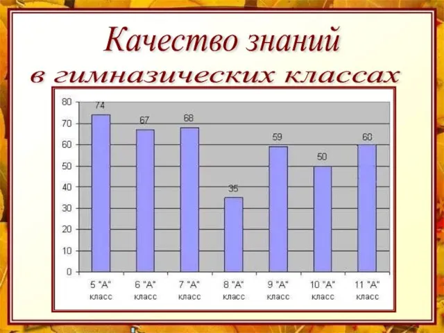 Качество знаний в гимназических классах