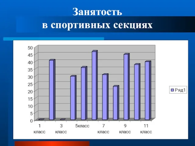 Занятость в спортивных секциях