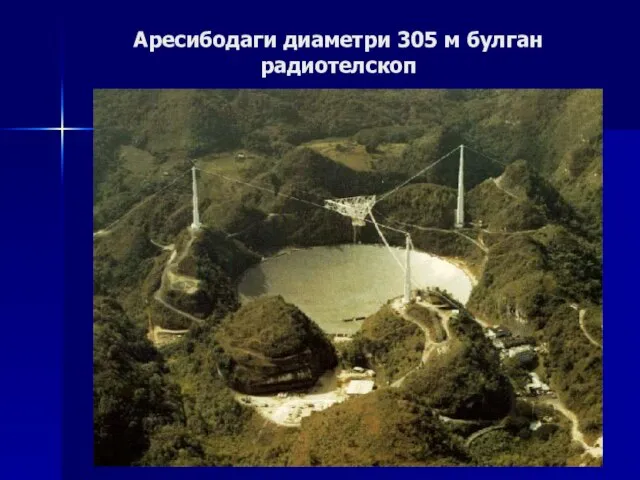 Аресибодаги диаметри 305 м булган радиотелскоп