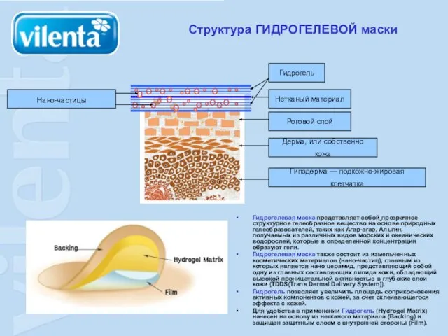 Структура ГИДРОГЕЛЕВОЙ маски Гидрогелевая маска представляет собой прозрачное структурное гелеобразное вещество на