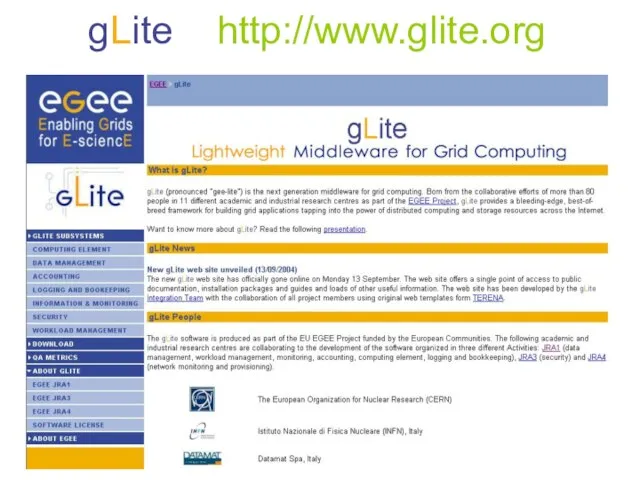 gLite http://www.glite.org