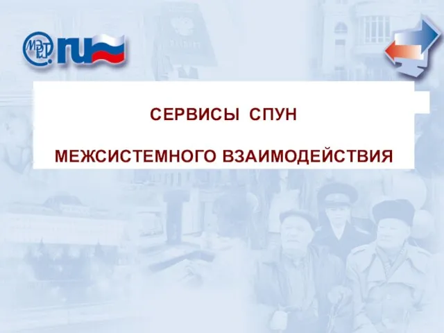 СЕРВИСЫ СПУН МЕЖСИСТЕМНОГО ВЗАИМОДЕЙСТВИЯ СЕРВИСЫ СПУН МЕЖСИСТЕМНОГО ВЗАИМОДЕЙСТВИЯ